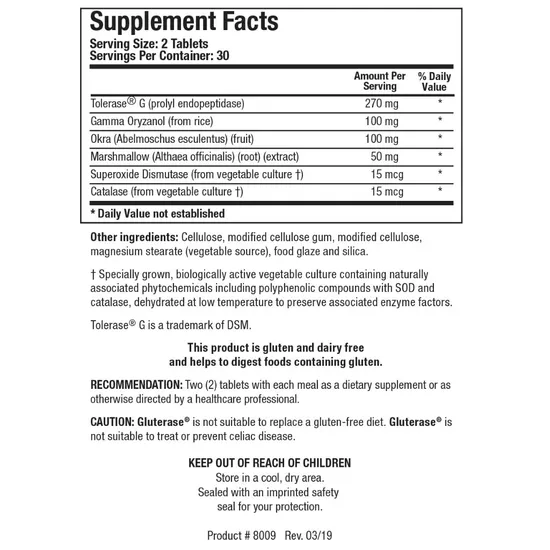 Biotics Research Gluterase Tablets 60 Tablets