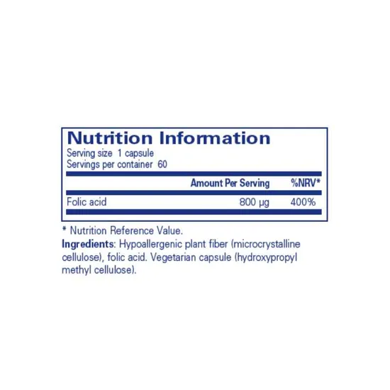 Pure Encapsulations Folic Acid Capsules 60 Capsules
