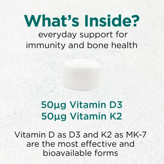 Cytoplan Daily D3 + K2 50ug/50ug Tablets 60 Tablets