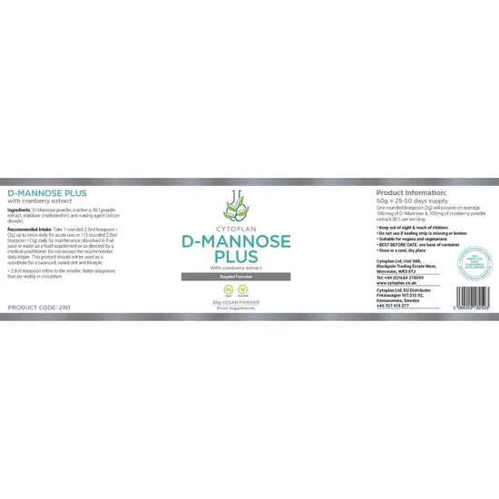 Cytoplan D-Mannose Plus Powder 50g