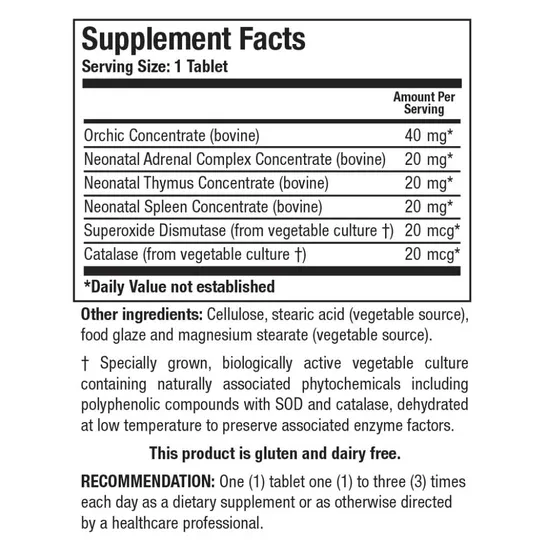 Biotics Research Cytozyme-M Tablets 60 Tablets