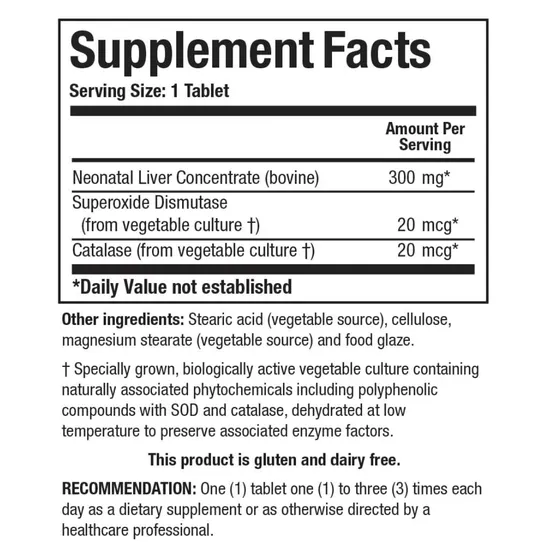 Biotics Research Cytozyme-LV Tablets 60 Tablets