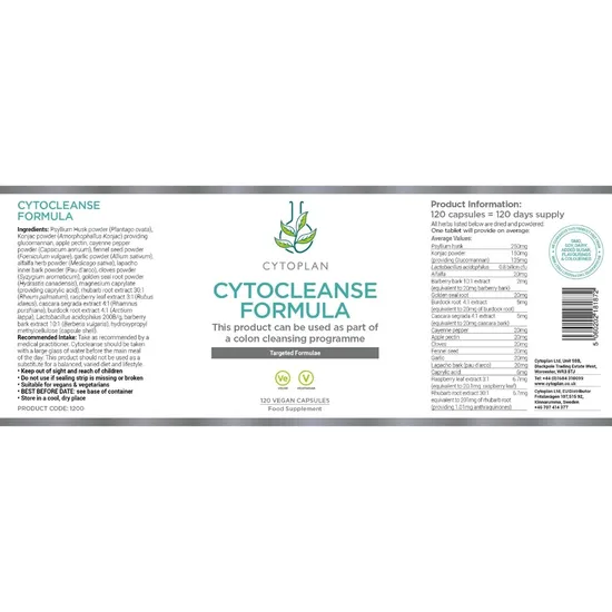 Cytoplan Cytocleanse Capsules 120 Capsules