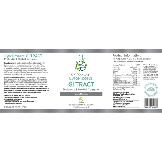 Cytoplan CytoProtect GI Tract Capsules 60 Capsules