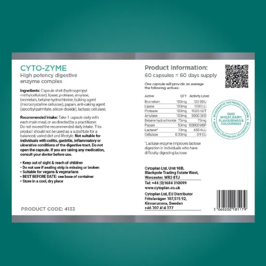 Cytoplan Cyto-Zyme Capsules 120 Capsules