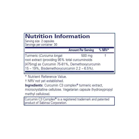 Pure Encapsulations Curcumin Capsules 60 Capsules