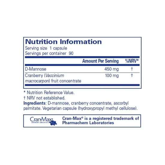 Pure Encapsulations Cranberry & d-Mannose Capsules 90 Capsules