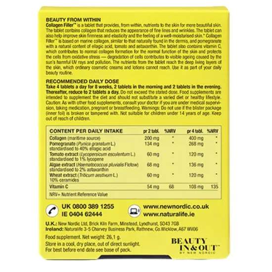 New Nordic Collagen Filler Tablets 60 Tablets