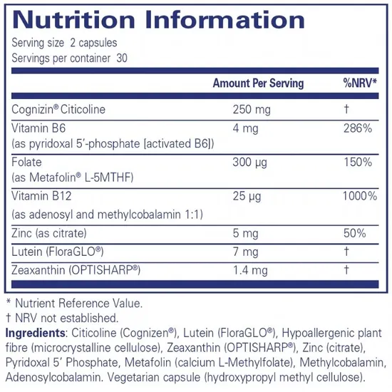 Pure Encapsulations Cogni Active Capsules 60 Capsules