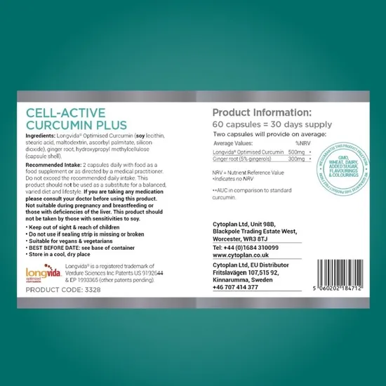 Cytoplan Cell-Active Curcumin Capsules 60 Capsules