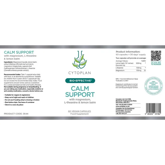 Cytoplan Calm Support Capsules 60 Capsules