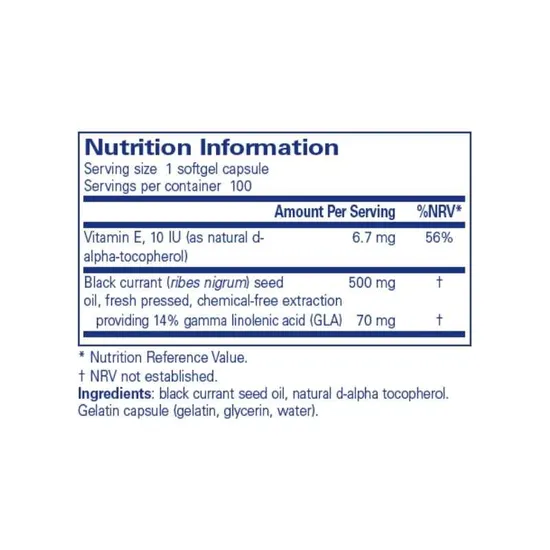 Pure Encapsulations Black Currant Seed Oil 100 Softgels