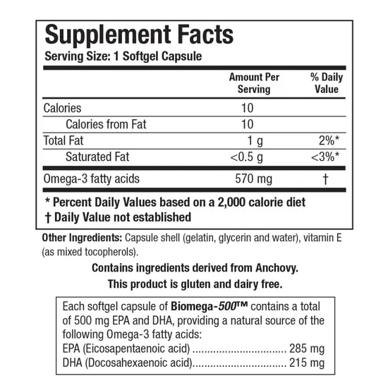 Biotics Research Biomega- Capsules 500 Capsules