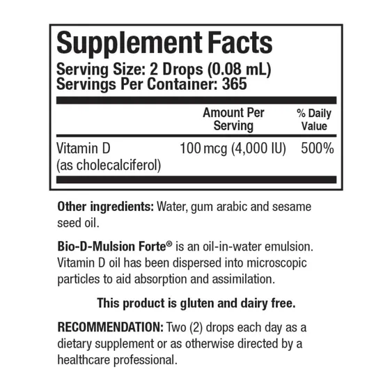 Biotics Research Bio-D-Mulsion Forte Liquid 30ml