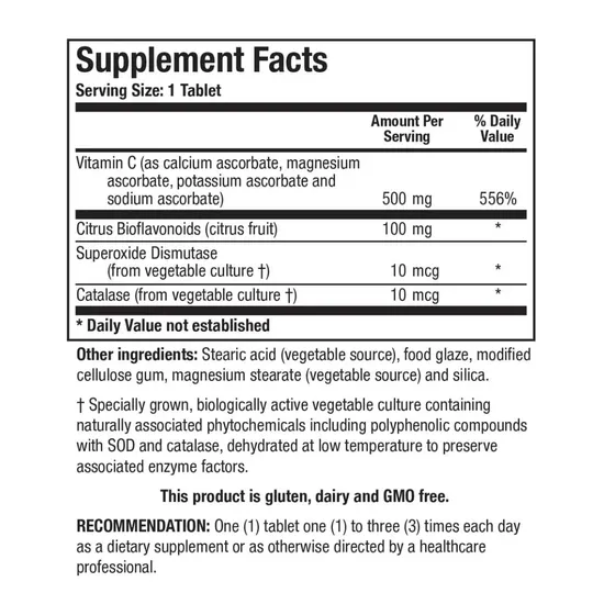 Biotics Research Bio-C Plus Balanced Ascorbates Tablets 100 Tablets