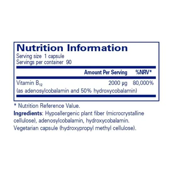 Pure Encapsulations B12 adenosyl/hydroxy Capsules 90 Capsules