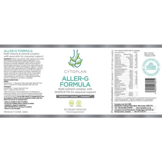 Cytoplan Aller G Formula Capsules 60 Capsules