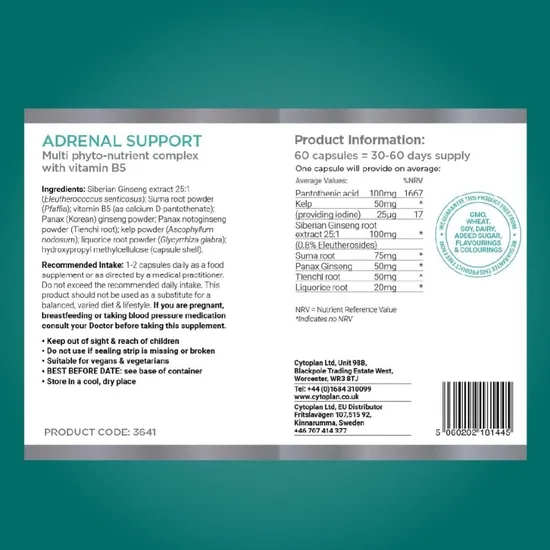 Cytoplan Adrenal Support Capsules 60 Capsules