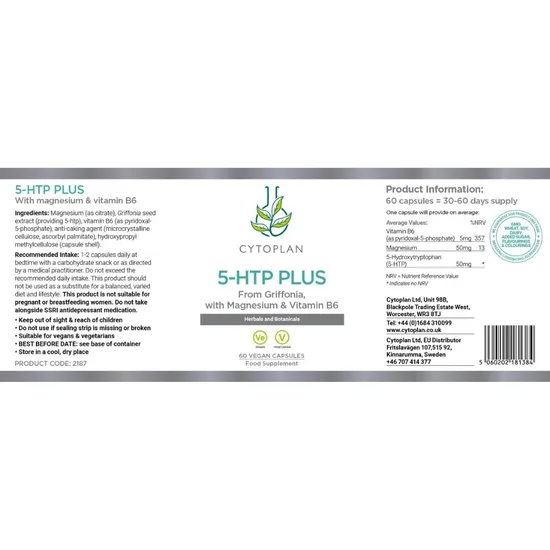 Cytoplan 5-HTP Plus 60 Capsules
