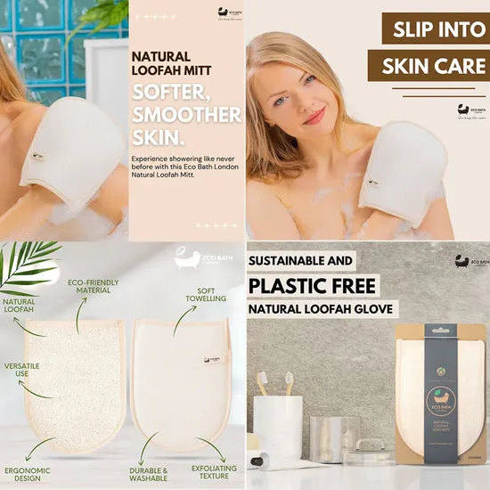 Eco Bath London Natural Loofah Bath Mitt