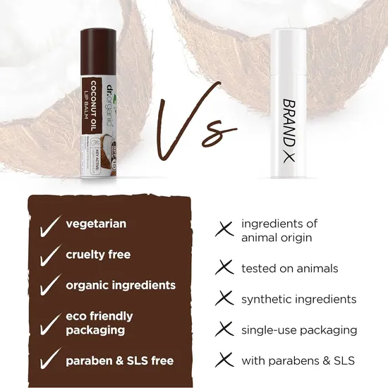 Dr. Organic Coconut Oil Lip Balm 5.7ml
