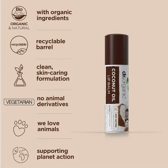 Dr. Organic Coconut Oil Lip Balm 5.7ml