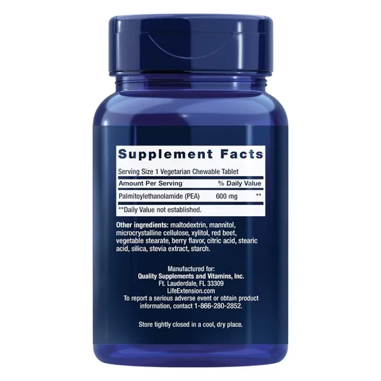 Life Extension PEA Discomfort Relief Chew Tablets 60 Tablets