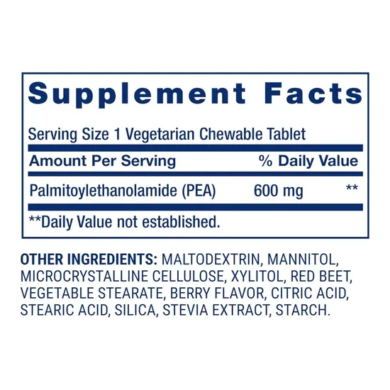 Life Extension PEA Discomfort Relief Chew Tablets 60 Tablets