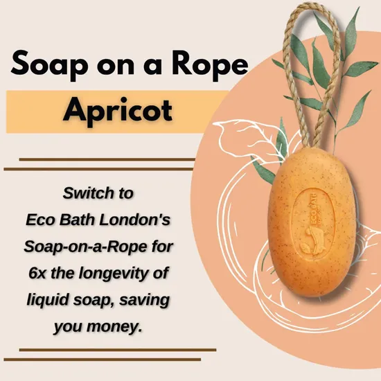 Eco Bath London Soap On A Rope Apricot