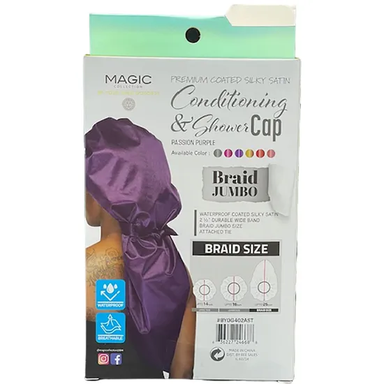 Magic Collection Conditioning Jumbo Shower Cap BYOG402AST Passion Purple