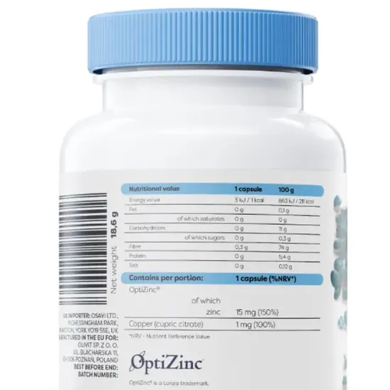 Osavi Zinc + Copper 15mg + 1mg Capsules 120 Capsules