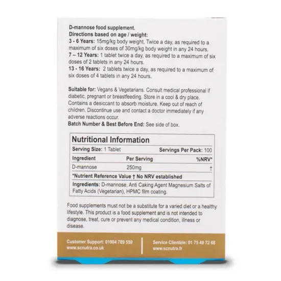 SC Nutra Waterfall D-Mannose Children Chewables 100