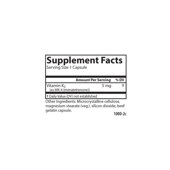 Carlson Labs Vitamin K2 MK-4 5mg 60 Capsules