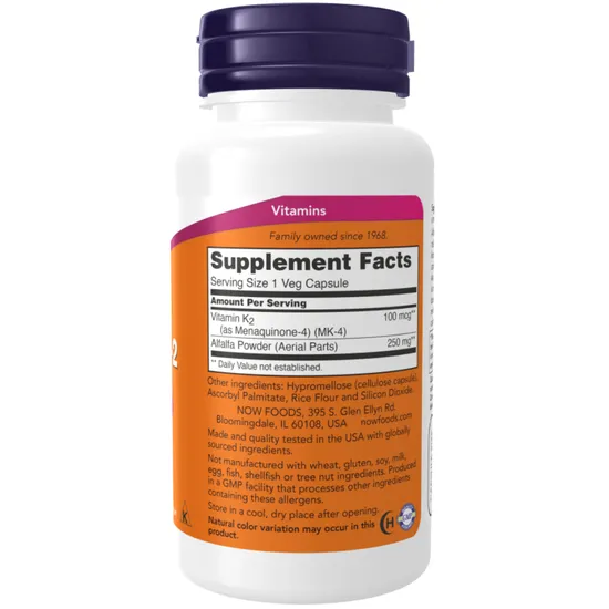 NOW Foods Vitamin K- Capsules 2 Capsules