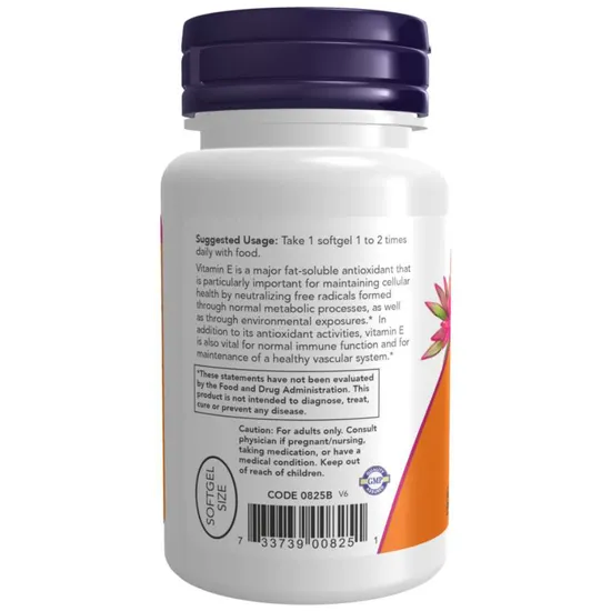 NOW Foods Vitamin E-200 Natural Softgels 100 Softgels