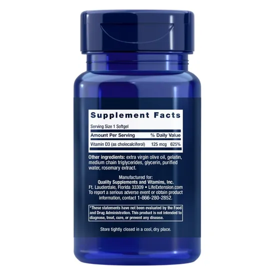 Life Extension Vitamin D3 5000iu 60 Softgels
