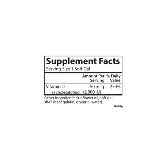 Carlson Labs Vitamin D3 2000 IU - 120 Soft Gels