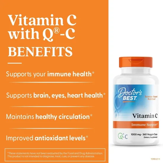Doctor's Best Vitamin C With Quali-C 1000mg 360 Vcaps