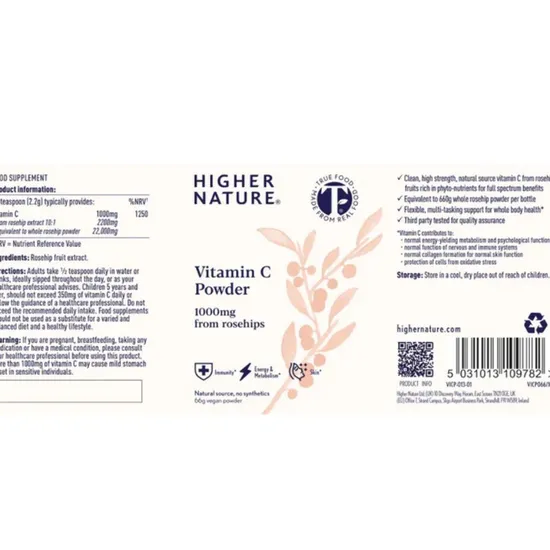 Higher Nature Vitamin C Powder 66g