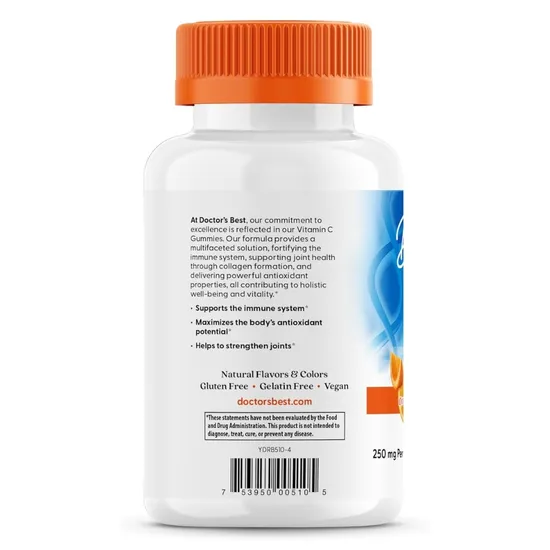 Doctor's Best Vitamin C 250mg Orange Bliss Gummies 120 Gummies