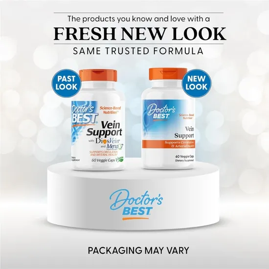 Doctor's Best Vein Support With DiosVein & MenaQ7 60 Veggie Capsules