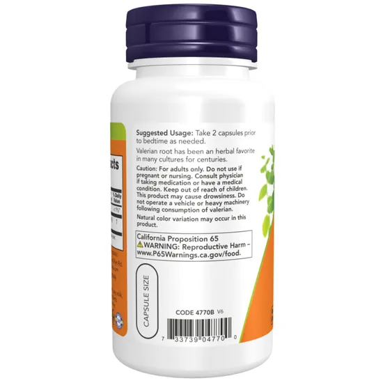 NOW Foods Valerian Root 500mg Capsules 100 Capsules