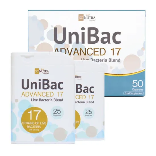 SC Nutra UniBac Advanced 17 Probiotic Blend 50 Capsules