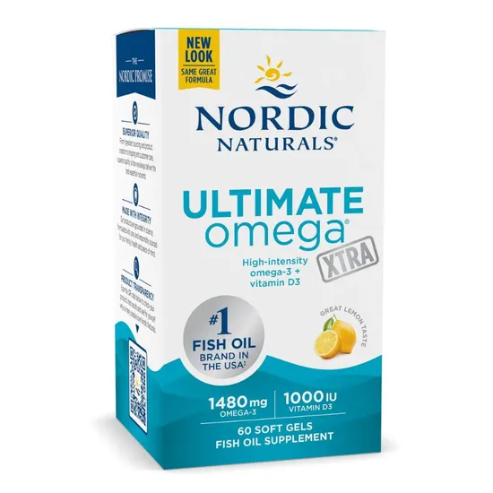 Nordic Naturals Ultimate Omega Xtra 1480mg Lemon 60 Softgels