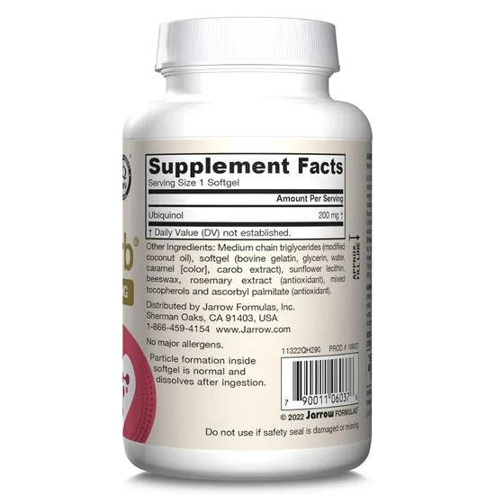 Jarrow Formulas Ubiquinol QH-absorb 200mg 30 Soft Gels