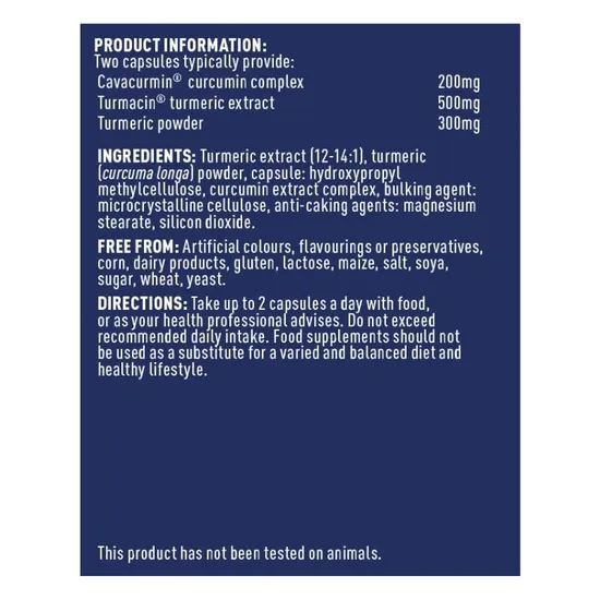 Higher Nature Turmeric Vegan Capsules 60 Capsules