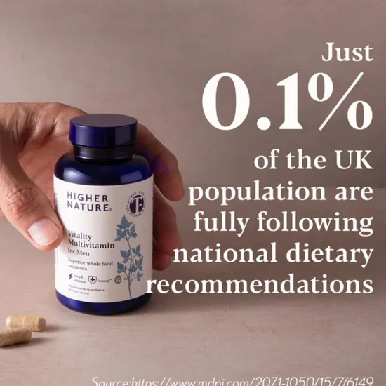 Higher Nature True Food Vitality Multivitamin For Men 60 Capsules