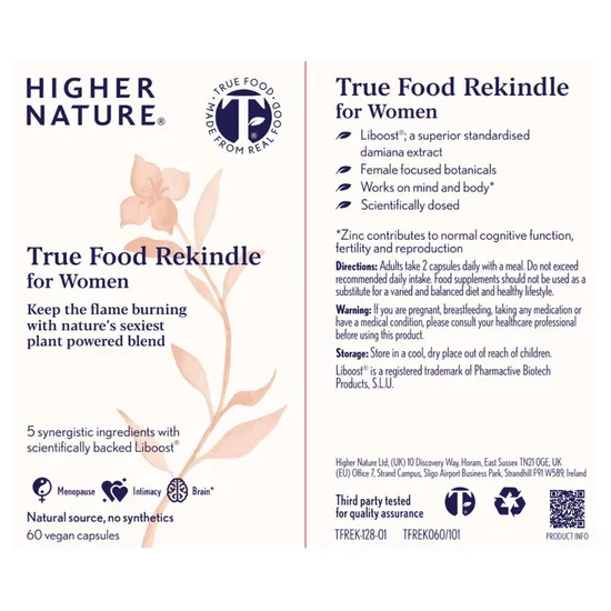 Higher Nature True Food Rekindle For Women Capsules 60 Capsules