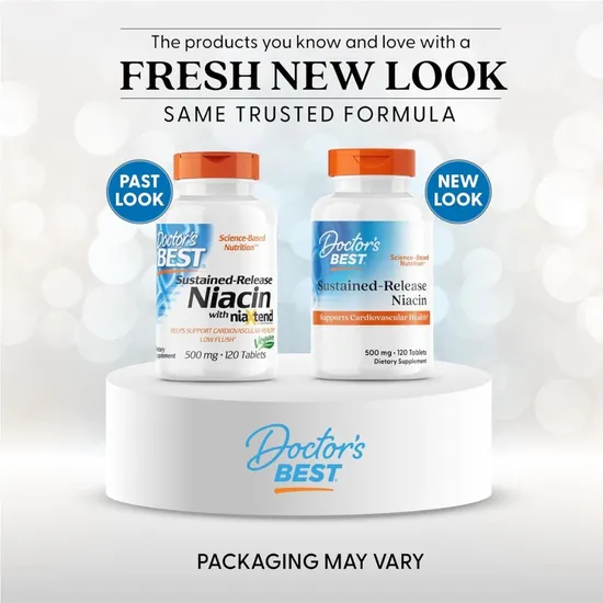 Doctor's Best Time-release Niacin With niaXtend 500mg Tabs 120