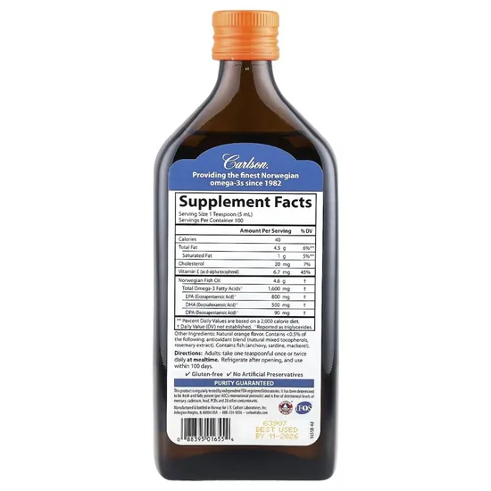 Carlson Labs The Very Finest Fish Oil Natural Orange 200ml